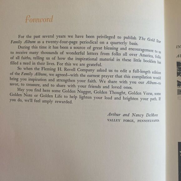 EUC - The Gold Star Family Album Hard Back Cover 1966 Christian - Picture 7 of 8